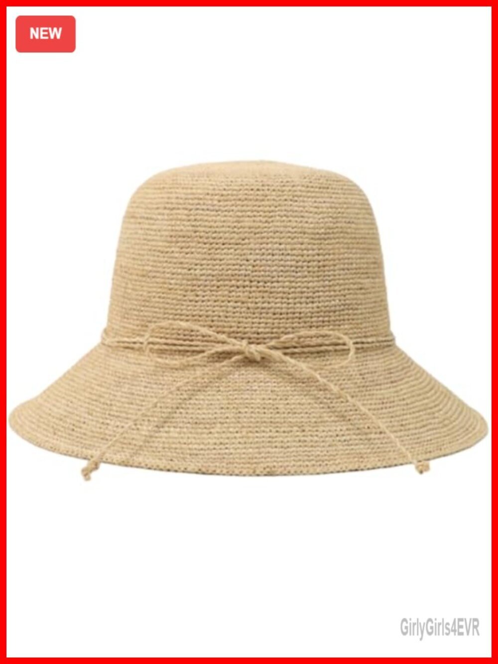 Raffia Straw Sun Hat Handmade Foldable Floppy Bucket Hat